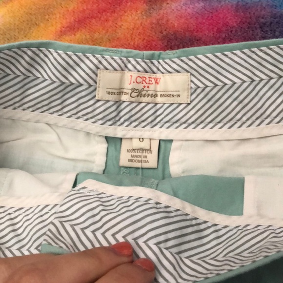 Mint Green JCrew Chino Shorts - Picture 2 of 3